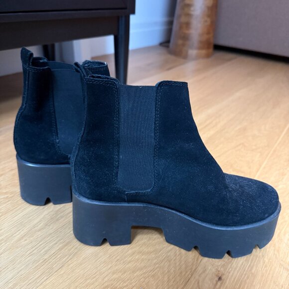 Suede Chelsea Platform Boots - Picture 3 of 5
